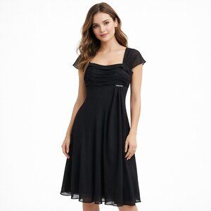 NWT SL Fashions Women Sz‎ 12 Black Cocktail Party  Dress Special Event Wedding